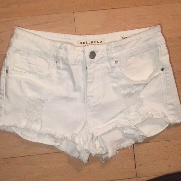 short white jean shorts